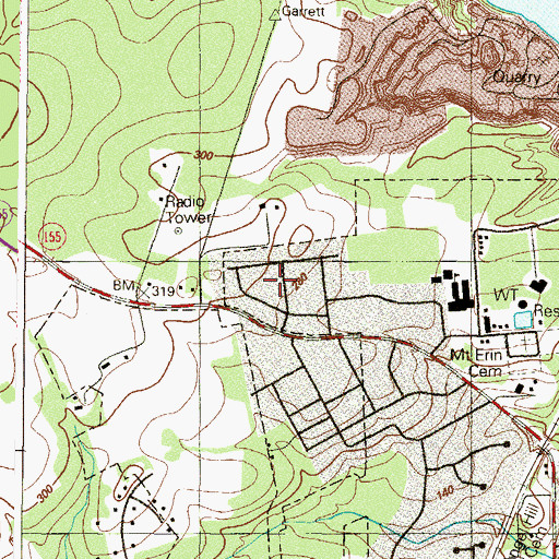 Topographic Map of Meadowvale, MD