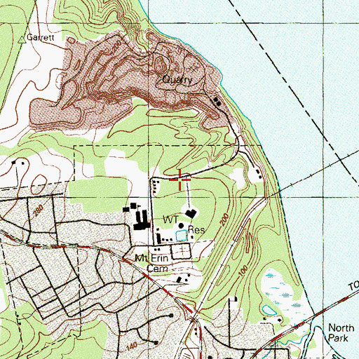 Topographic Map of Meadowvale Manor, MD