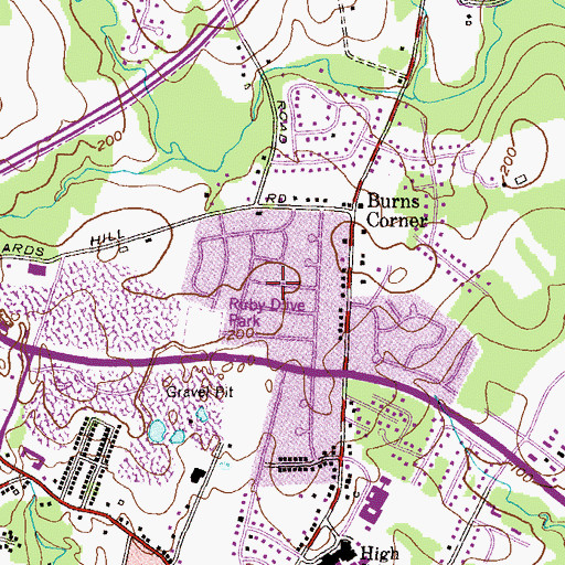 Topographic Map of Paradise Heights, MD