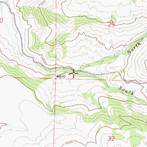 Topographic Map of South Fork Fortification Creek, CO