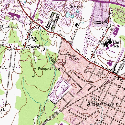 Topographic Map of Platers Street Park, MD