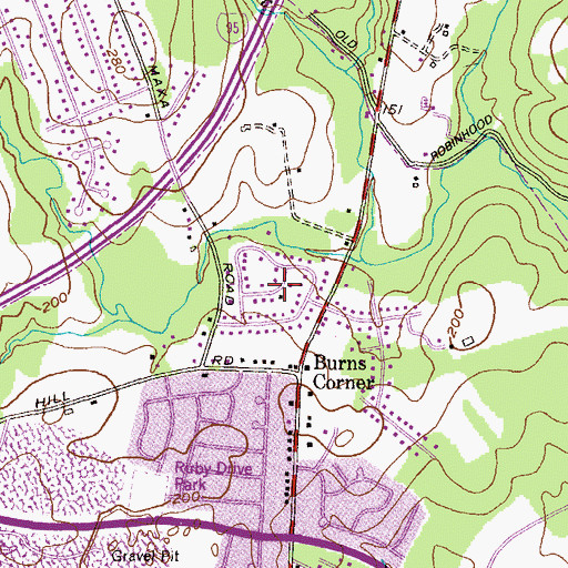 Topographic Map of Ramsgate Estates, MD
