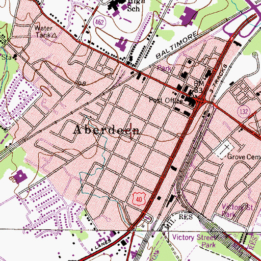 Topographic Map of Saint Joan of Arc Catholic Church, MD