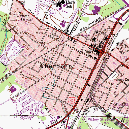Topographic Map of Saint Joans School, MD
