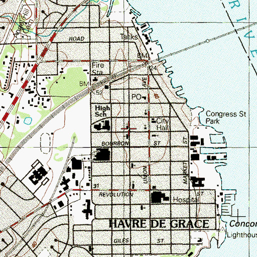 Topographic Map of Saint Patricks Catholic Church, MD