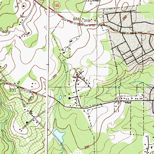 Topographic Map of Shawnee Brook South, MD
