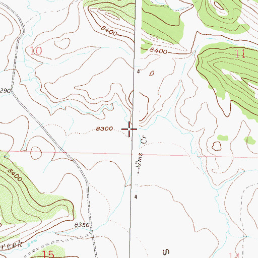 Topographic Map of Adams Creek, CO