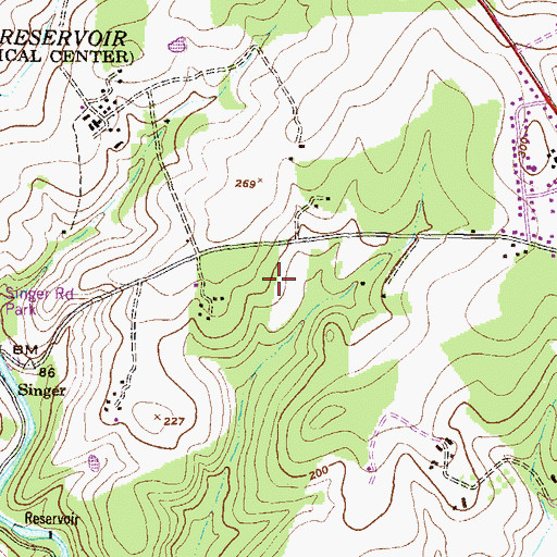 Topographic Map of Abingdon Elementary School, MD