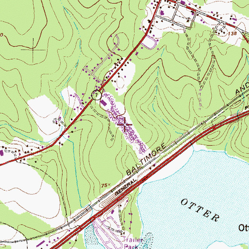 Topographic Map of Abingdon Landfill, MD