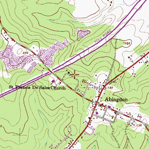 Topographic Map of Abingdon Reserve, MD