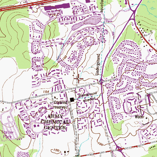 Topographic Map of Ashby Place, MD