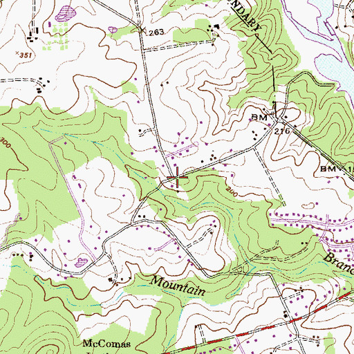 Topographic Map of Bethel Baptist Church, MD