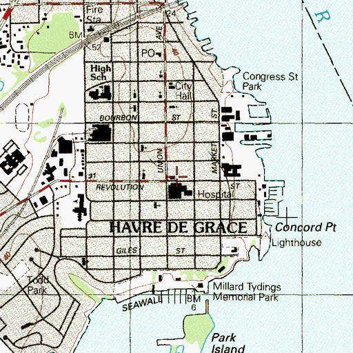 Topographic Map of Brevin Nursing Home, MD