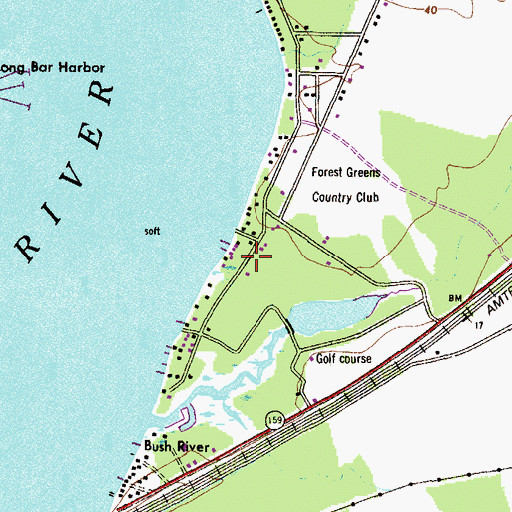 Topographic Map of Bush River Mobile Home Park, MD