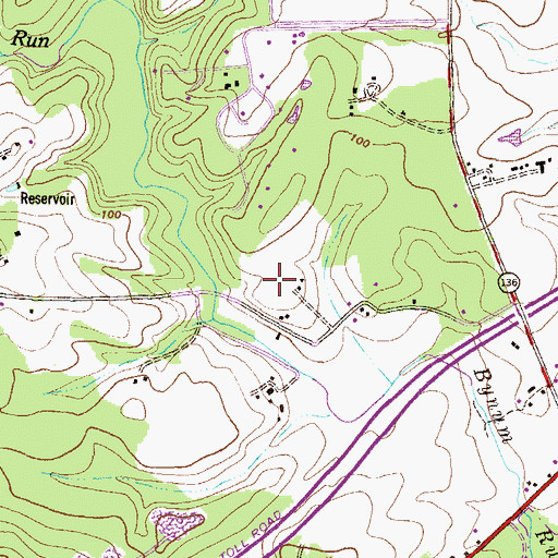 Topographic Map of Bynum Overlook, MD