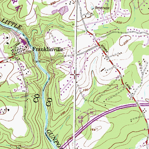 Topographic Map of Clear Acres, MD