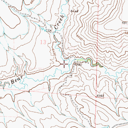 Topographic Map of Dry Fork Little Bear Creek, CO