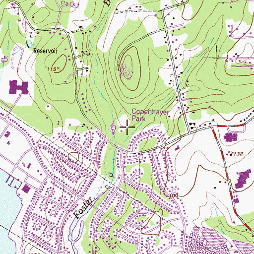 Topographic Map of Copenhaver Park, MD