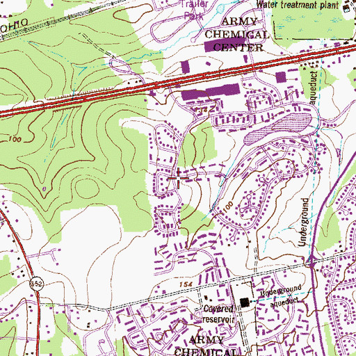 Topographic Map of Courts of Harford Square, MD