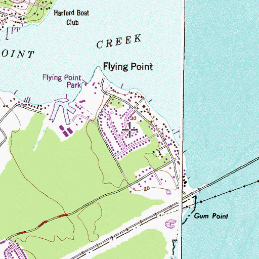 Topographic Map of Crestwood Acres, MD