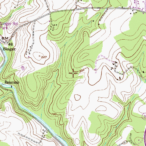 Topographic Map of Crisfield Crossing, MD
