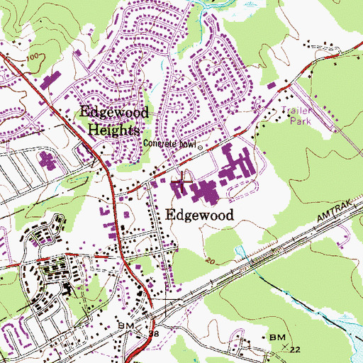 Topographic Map of Deerfield Elementary School, MD
