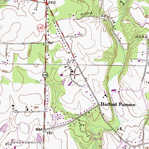 Topographic Map of Eastern Christian College, MD