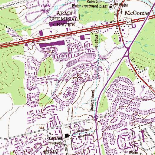 Topographic Map of Edgewater Village, MD