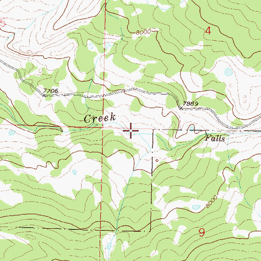 Topographic Map of Sawtooth Creek, CO