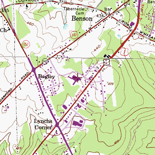 Topographic Map of Fallston General Hospital (historical), MD
