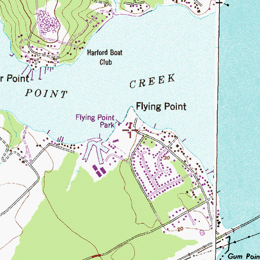 Topographic Map of Flying Point Park, MD