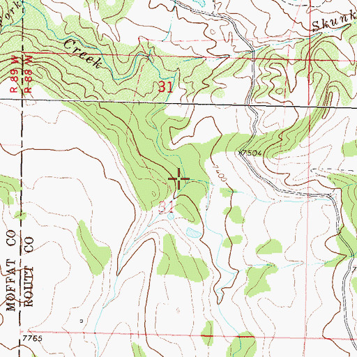 Topographic Map of Boulder Creek, CO