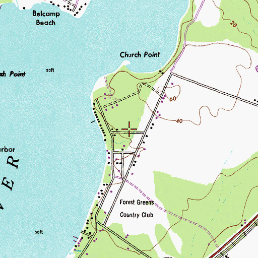 Topographic Map of Forest Greens, MD