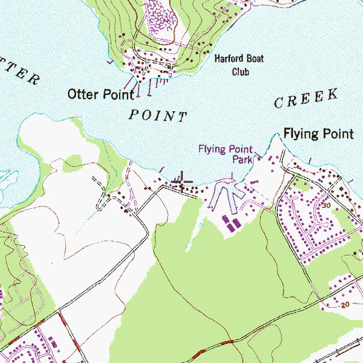 Topographic Map of Frey Landing, MD