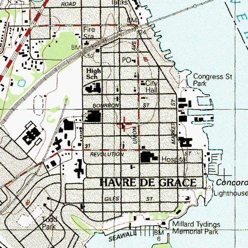 Topographic Map of Grace Reformed Episcopal Church, MD