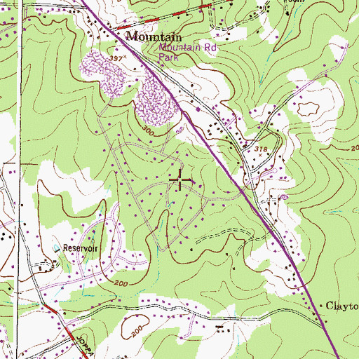 Topographic Map of Green Springs Hills, MD