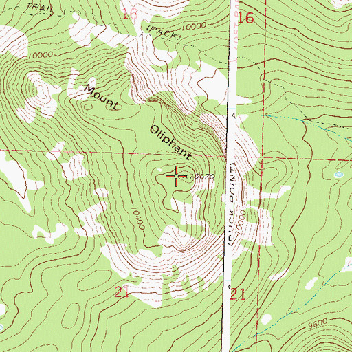 Topographic Map of Mount Oliphant, CO