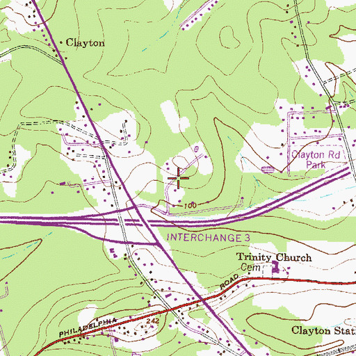 Topographic Map of Happy Acres, MD