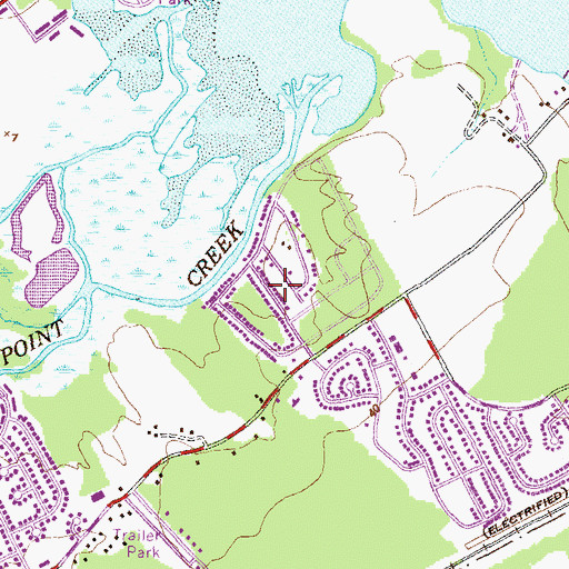 Topographic Map of Harbour Oaks, MD
