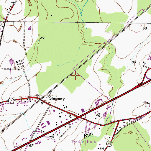 Topographic Map of Hardees Industrial Park, MD