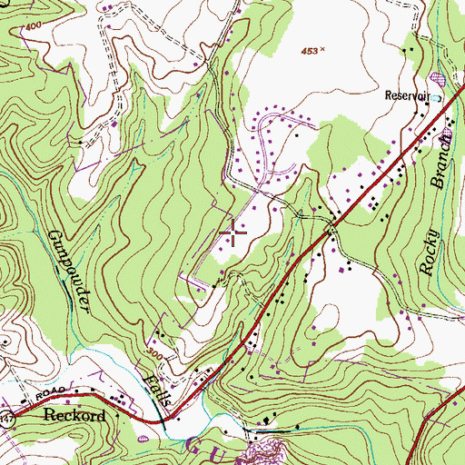 Topographic Map of Harford Heights, MD