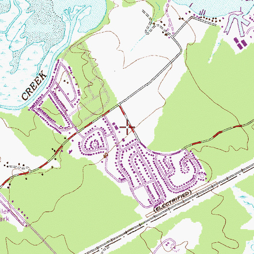 Topographic Map of Harford Manor, MD