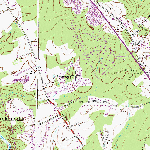 Topographic Map of Kenwood Farm Estates, MD