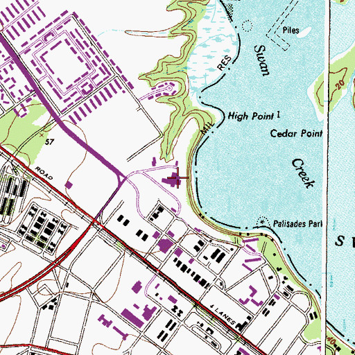 Topographic Map of Kirk Army Health Clinic, MD