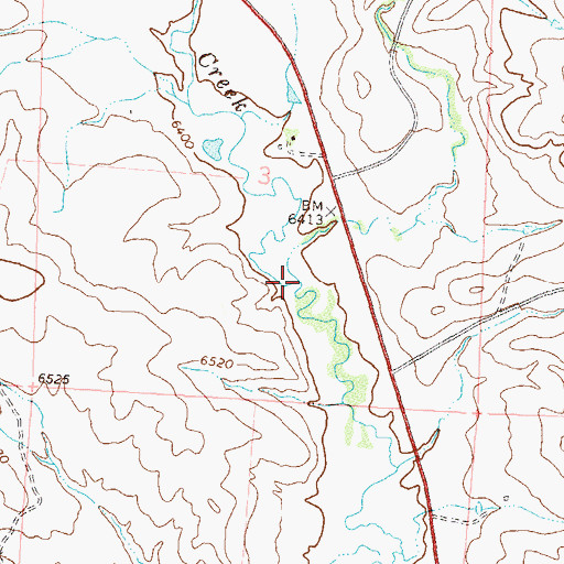 Topographic Map of Dry Cottonwood Creek, CO