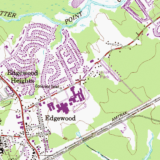 Topographic Map of Lord of Life Lutheran Church, MD