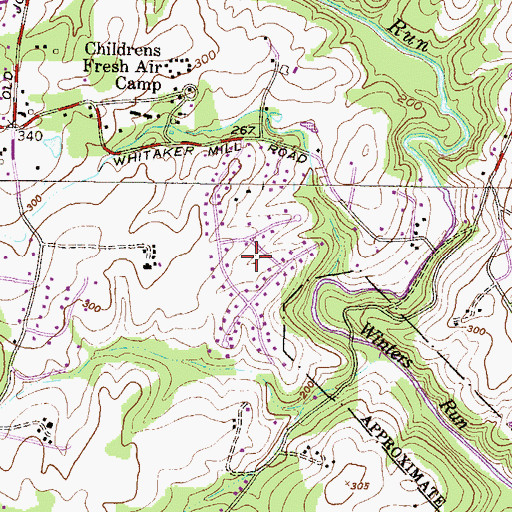 Topographic Map of Millwood, MD