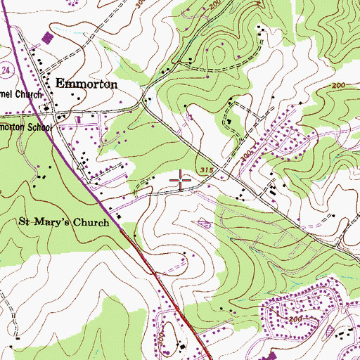 Topographic Map of New Covenant Presbyterian Church, MD