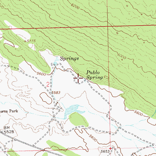 Topographic Map of Pablo Spring, CO