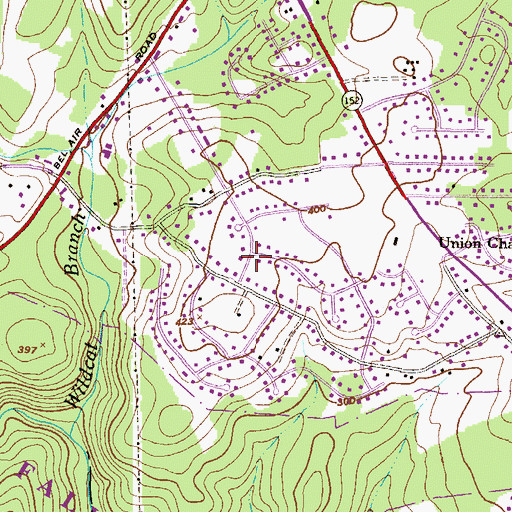 Topographic Map of Pleasant Hills, MD